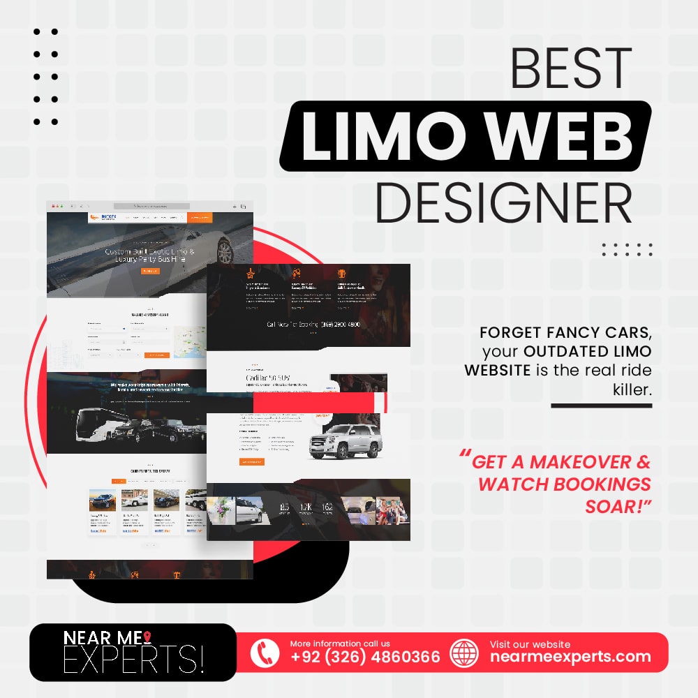 limousine service company website, best limo web designer, best limo website design, limousine web design,